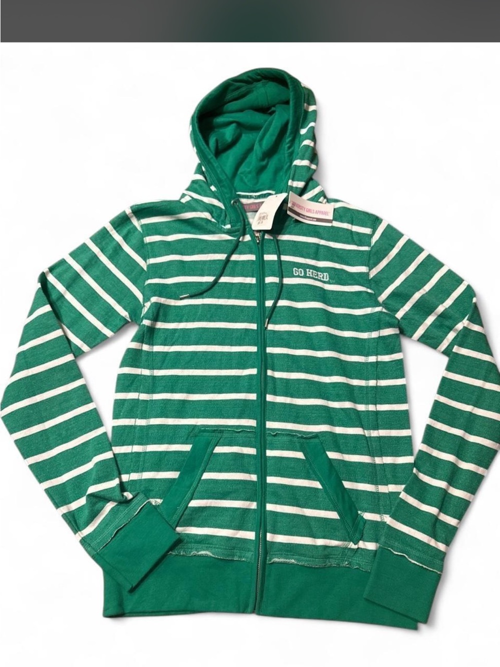 Marshall University Striped Zip Hoodie - Go Herd